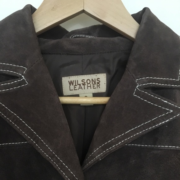 Chocolate suede belted jacket - Picture 2 of 4